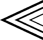 an arrow facing to the left made up of 4 seperate lines